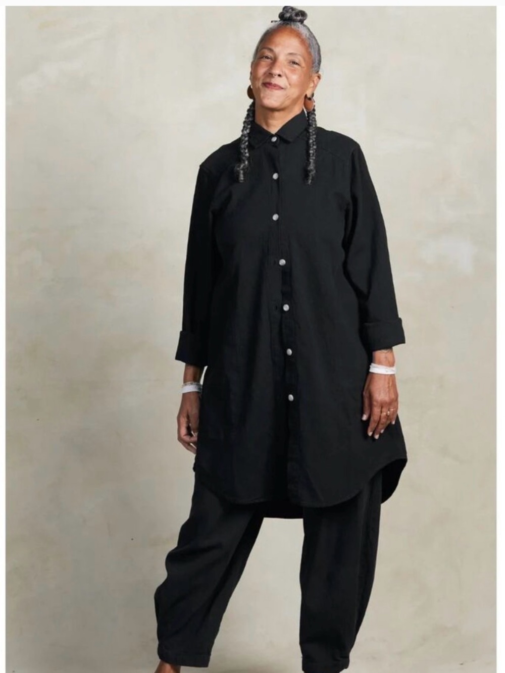 Curator SF Relaxed Black Button Down Work Shirt